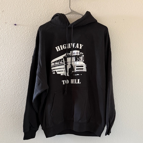 Brandy melville oversized Christy highway to hell hoodie - Picture 2 of 3